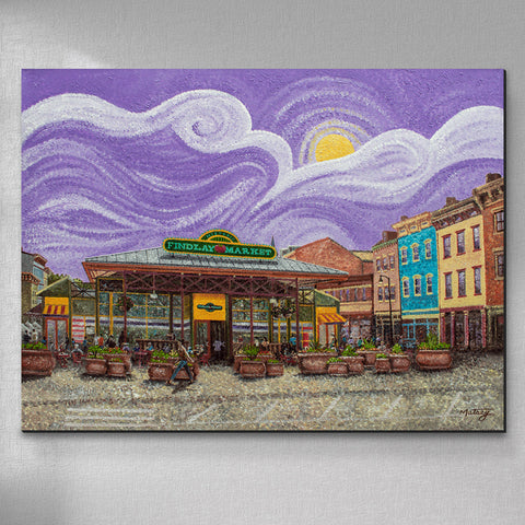 Lavender Haze at Findlay Market - Original Painting