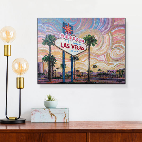 Las Vegas. Casino Interior Acrylic painting by Victoria Sukhasyan