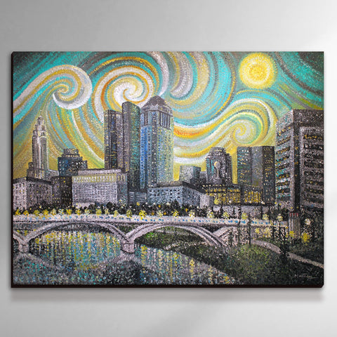 Starry Night Columbus - Original Painting